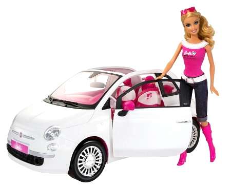 Barbie e la sua Fiat 500