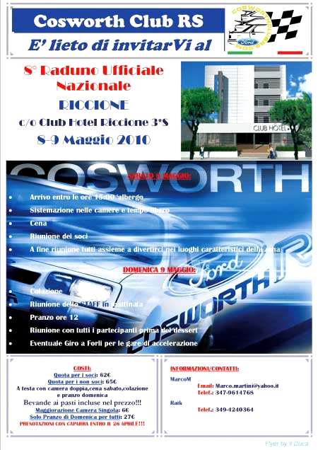 8° Raduno Nazionale Cosworth Club Rs