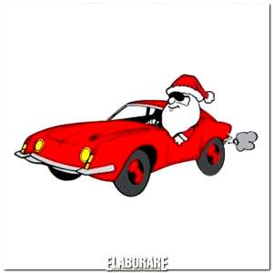 Babbo Natale in auto