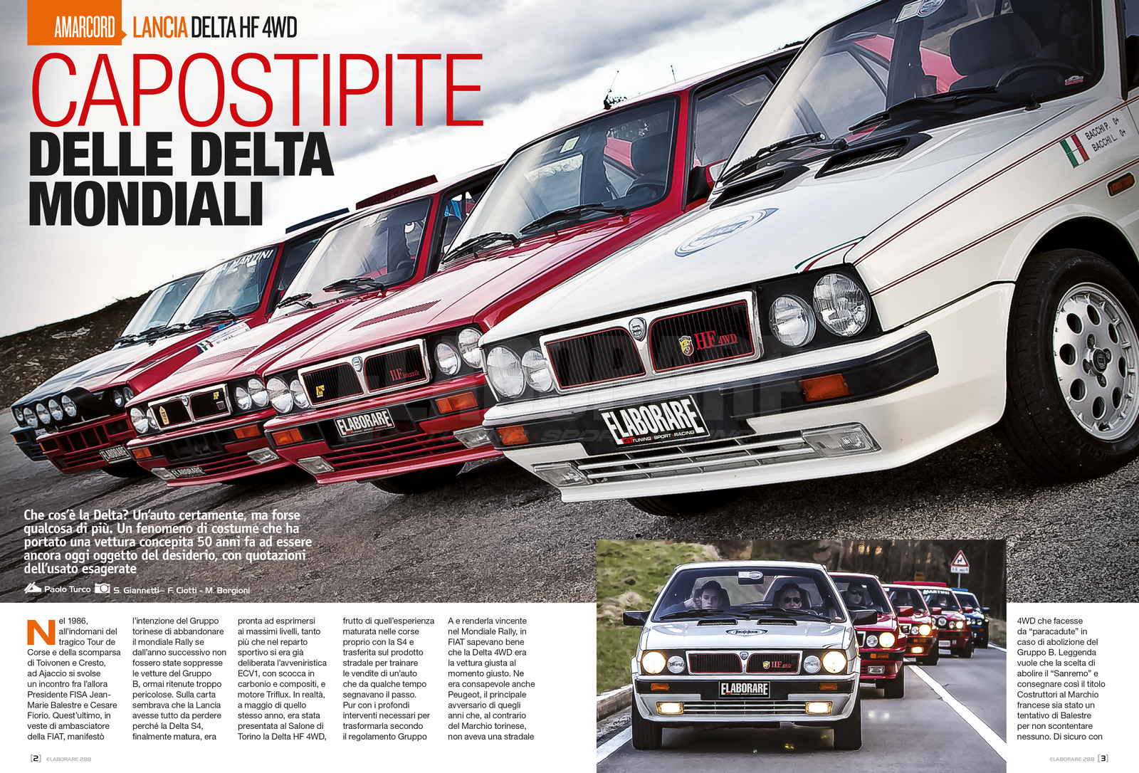 Le Lancia Delta su Elaborare 288